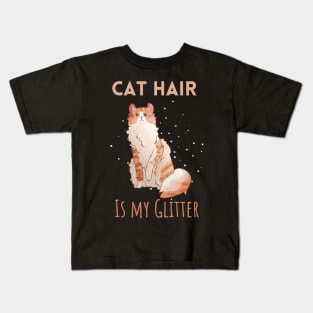 Cat hair is my Glitter - American Curl Cat Kids T-Shirt